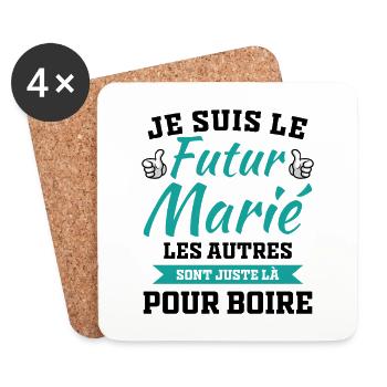I'm the Groom-to-be Humor Gift-to-Groom - Coasters (set of 4) - white - Front