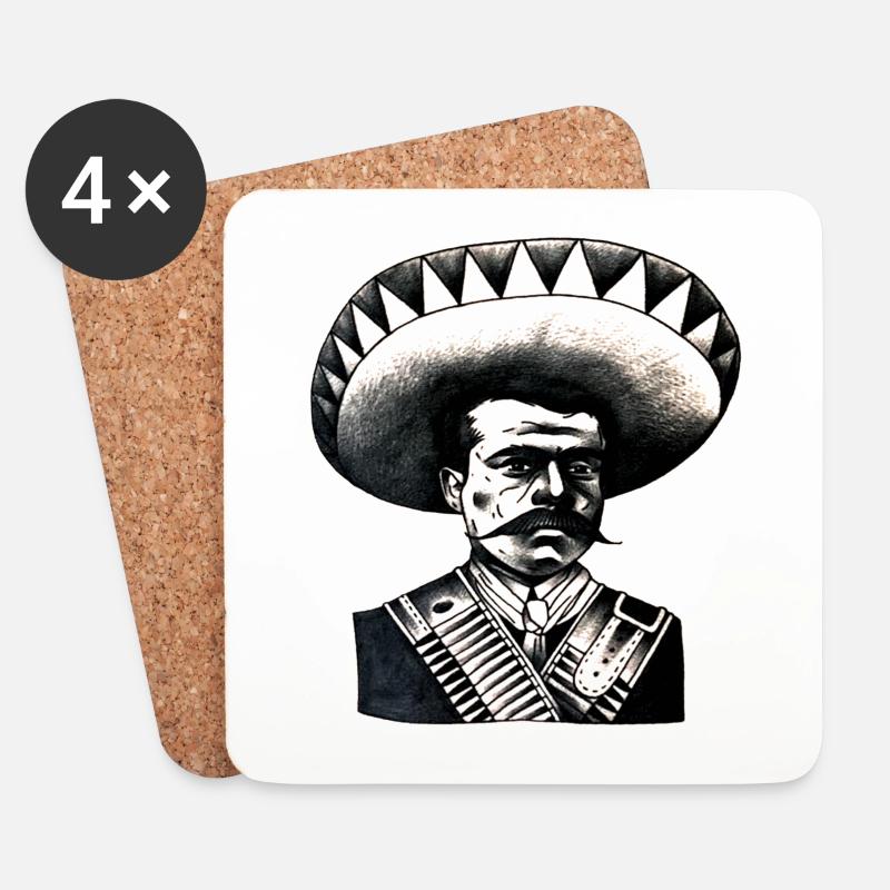 Mexikaner - Mexiko - Untersetzer (4er-Set) - Weiß