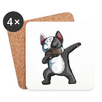 Dabbing French Bulldog Dogs Dab Pet - Coasters (set of 4) - white - Front