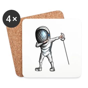 Fencing Art Epee Fight Fencing Form Epee Fencing - Coasters (set of 4) - white - Front
