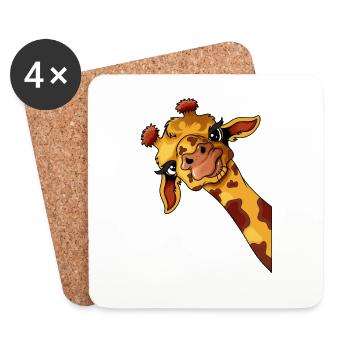 Afrika Urlaub Steppe Giraffe Kinder Liebhaber - Untersetzer (4er-Set) - Weiß - Vorne