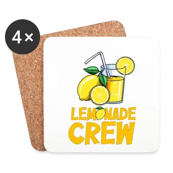 Limonade Lemonade Crew Zitronen Limo Saft Eis - Coasters (set of 4) - white - Front