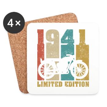 Vintage Motorrad 1941 Retro Geburtstagsgeschenk - Untersetzer (4er-Set) - Weiß - Vorne