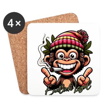 Finally legal - Coasters (set of 4) - white - Front