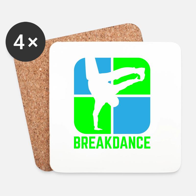 Breakdance - Untersetzer (4er-Set) - Weiß