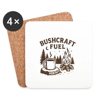 Bushcraft-Treibstoff - Untersetzer (4er-Set) - Weiß - Vorne