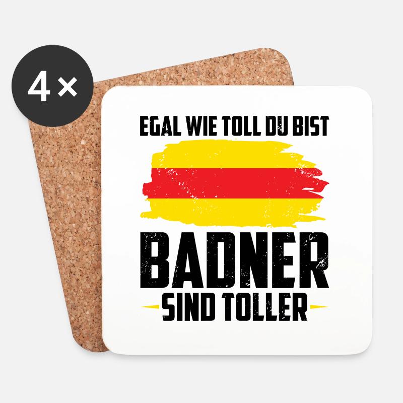 Baden - Untersetzer (4er-Set) - Weiß