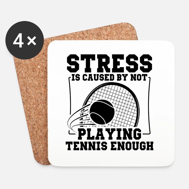 Tennis - Untersetzer (4er-Set) - Weiß