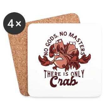Pas de dieux, pas de maîtres, il n’y a que du crabe - Dessous de verre (lot de 4) - blanc - Devant