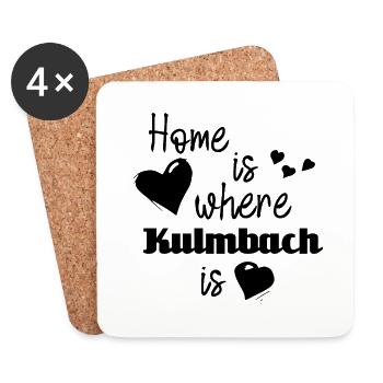 Zuhause in Kulmbach - Home is where Kulmbach is - Untersetzer (4er-Set) - Weiß - Vorne