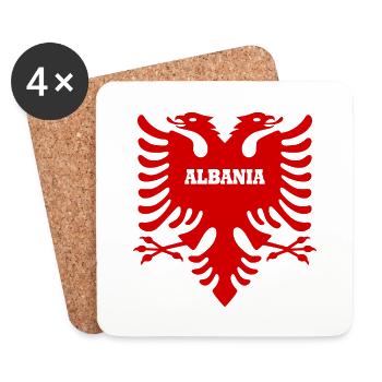 albania Albanian Eagle - Coasters (set of 4) - white - Front