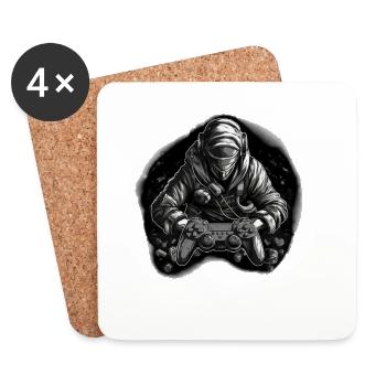 Gamer 2 blanc - Dessous de verre (lot de 4) - blanc - Devant