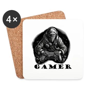 Joueur 2 - Dessous de verre (lot de 4) - blanc - Devant