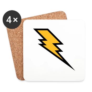Lightning - Coasters (set of 4) - white - Front