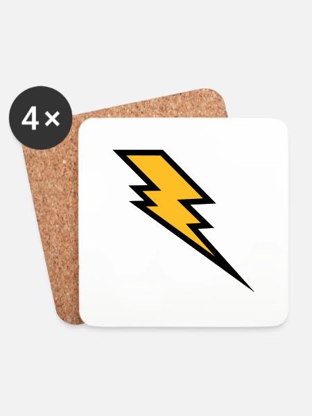 Blitz - Untersetzer (4er-Set) - Weiß