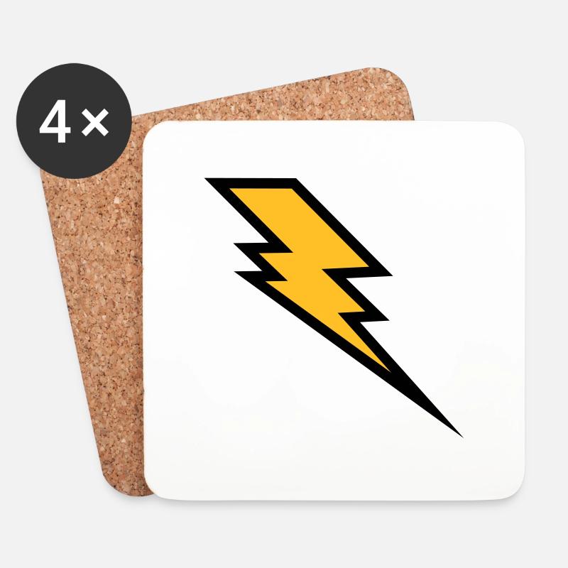 Blitz - Untersetzer (4er-Set) - Weiß