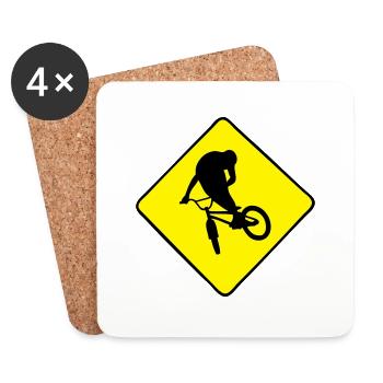 SignBMX - Dessous de verre (lot de 4) - blanc - Devant