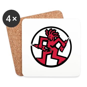 Circular Fantazia Logo - Coasters (set of 4) - white - Front