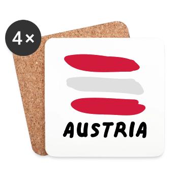 Austria - Untersetzer (4er-Set) - Weiß - Vorne