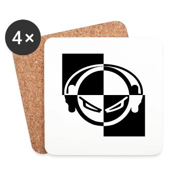 DJ - Coasters (set of 4) - white - Front