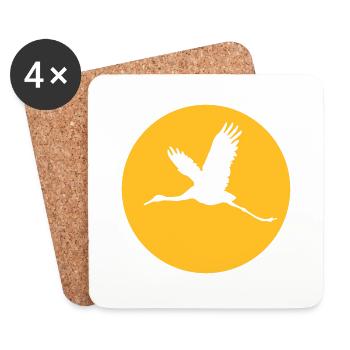 Storch 1 - Untersetzer (4er-Set) - Weiß - Vorne