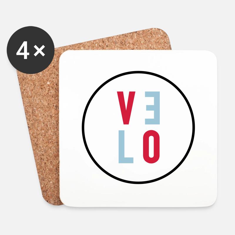velo 4 color - Coasters (set of 4) - white