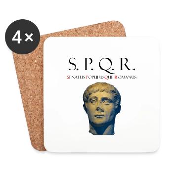 SPQR 1 gif - Untersetzer (4er-Set) - Weiß - Vorne