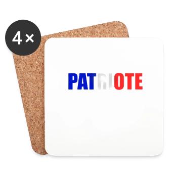 patriote03.png - Dessous de verre (lot de 4) - blanc - Devant
