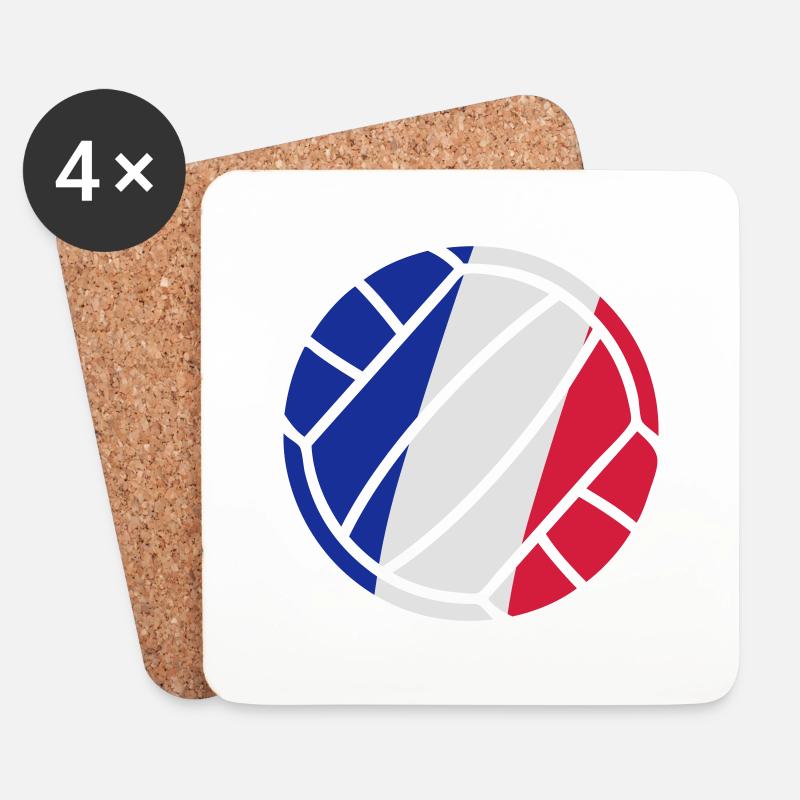 volleyball - Coasters (set of 4) - white