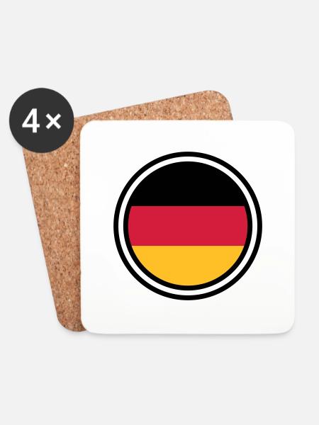 Deutschland - Untersetzer (4er-Set) - Weiß