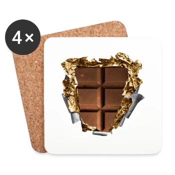 six pack schokolade - Untersetzer (4er-Set) - Weiß - Vorne