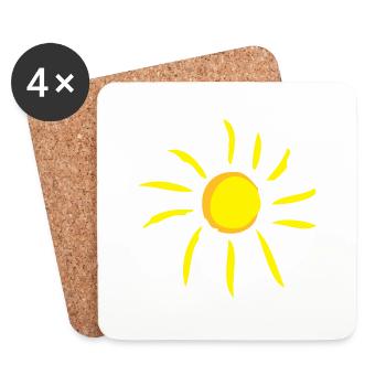 sun - Coasters (set of 4) - white - Front