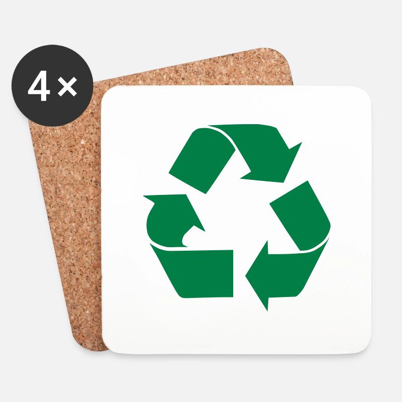 Recycle - Untersetzer (4er-Set) - Weiß