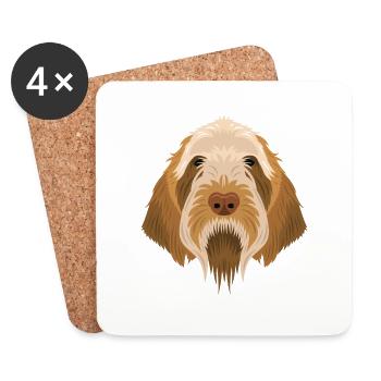 Spinone Italiano - Coasters (set of 4) - white - Front
