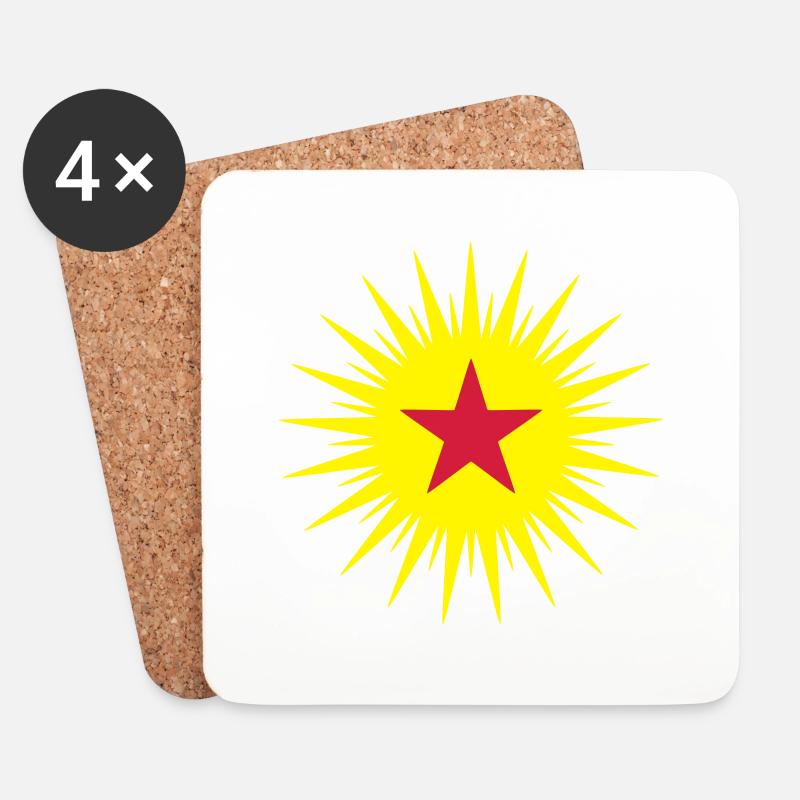 Kurdistar - Untersetzer (4er-Set) - Weiß