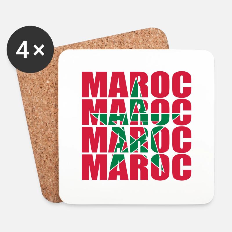 MOROCCO - Coasters (set of 4) - white