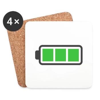 Full Battery - Untersetzer (4er-Set) - Weiß - Vorne