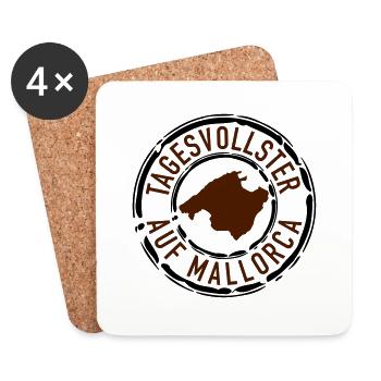 Tagesvollster auf Mallorc - Untersetzer (4er-Set) - Weiß - Vorne