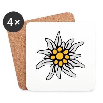 EDELWEISS BLOSSOM - Coasters (set of 4) - white - Front
