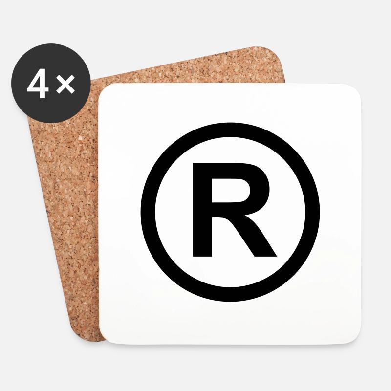 registred - Untersetzer (4er-Set) - Weiß