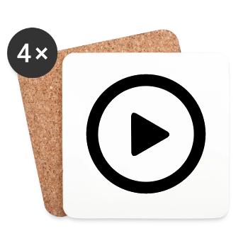 Play Music Video - Coasters (set of 4) - white - Front