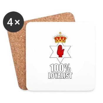 100 % - Coasters (set of 4) - white - Front