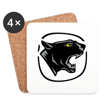 panther - Coasters (set of 4) - white - Front