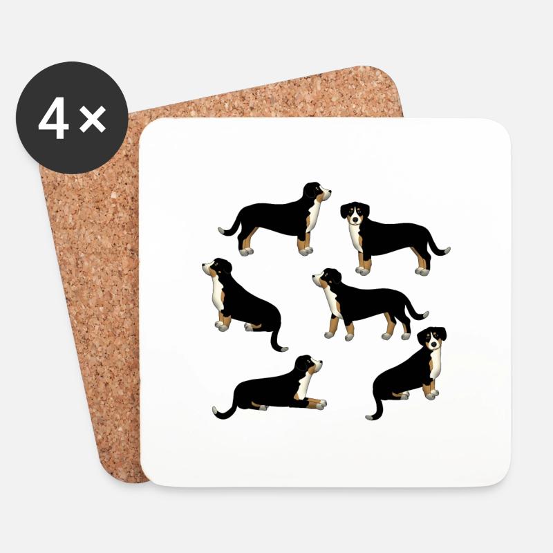 Entlebucher Auswahl - Untersetzer (4er-Set) - Weiß