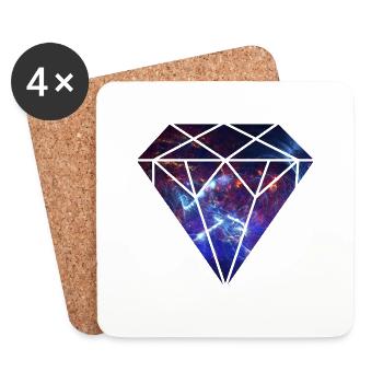 Space Diamond Nebula - Coasters (set of 4) - white - Front