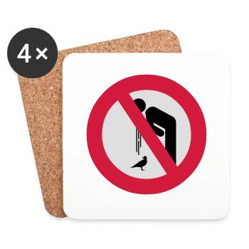 Don't Barf on Birds () - Untersetzer (4er-Set) - Weiß - Vorne