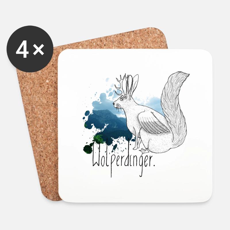 wolperdinger in de berg - Untersetzer (4er-Set) - Weiß
