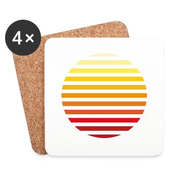 Sonnenaufgang - Dessous de verre (lot de 4) - blanc - Devant