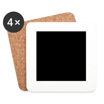 Square - Coasters (set of 4) - white - Front