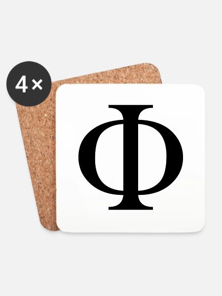 phi greek - Coasters (set of 4) - white
